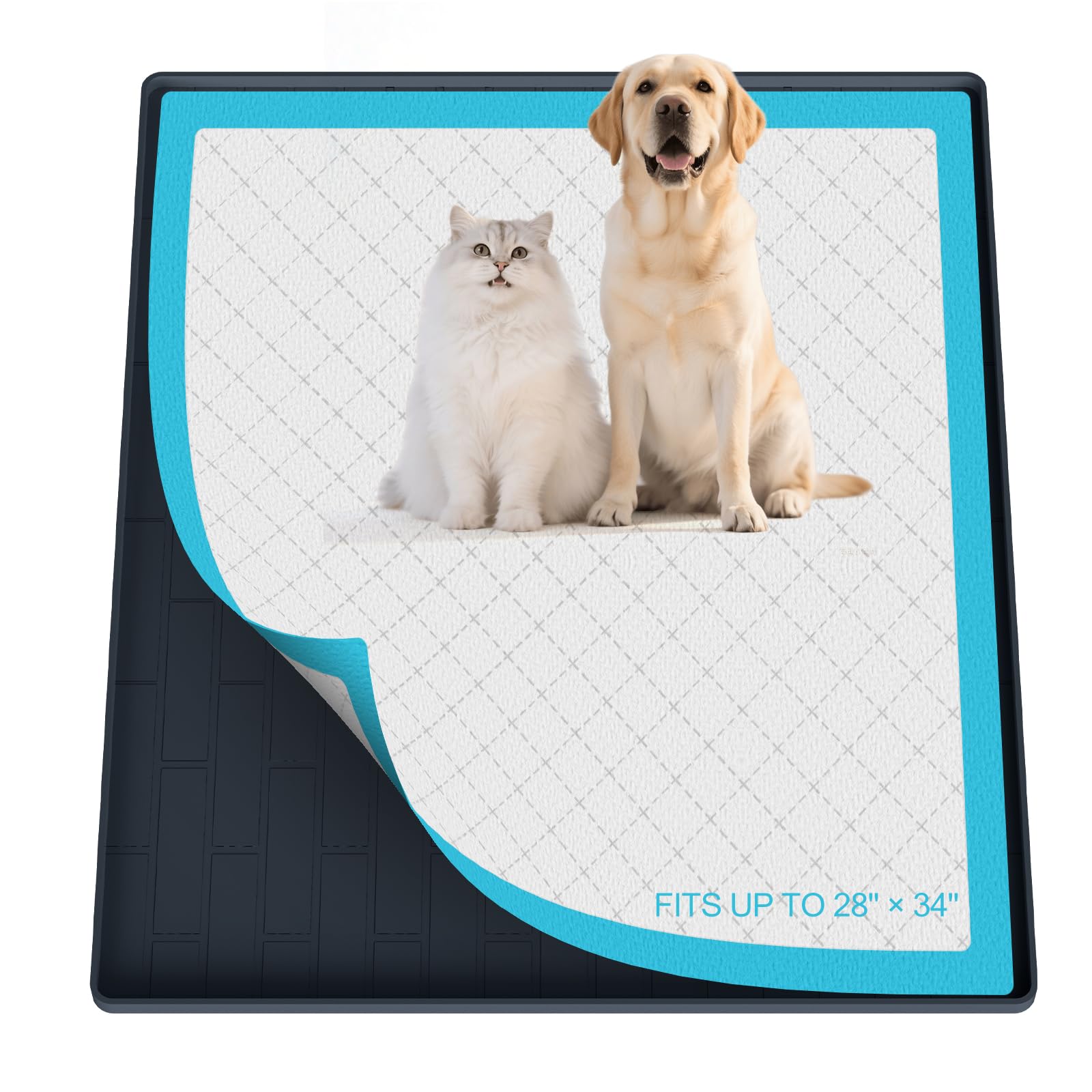 PUWANJILI porta bandejas para pads de perro 34x28, ajuste seguro.