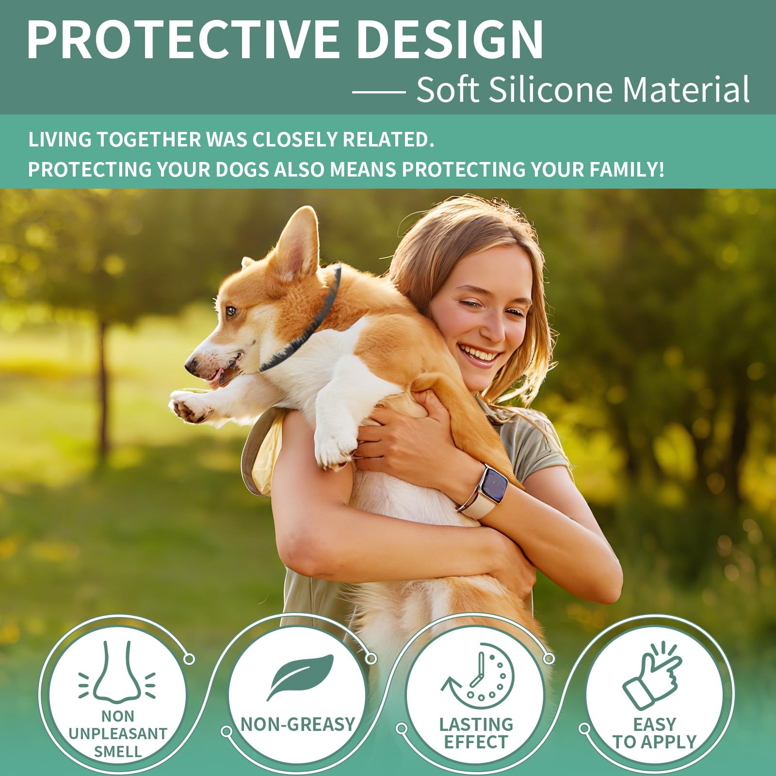 Collar impermeable para perros, Puyrzoe apto para exterior.