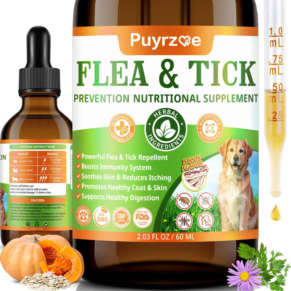 Puyrzoe Gotas para prevención diaria de pulgas y garrapatas en perros