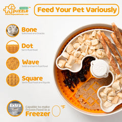 Puzzle Feeder tapete lamido para juego calmante durante comidas.