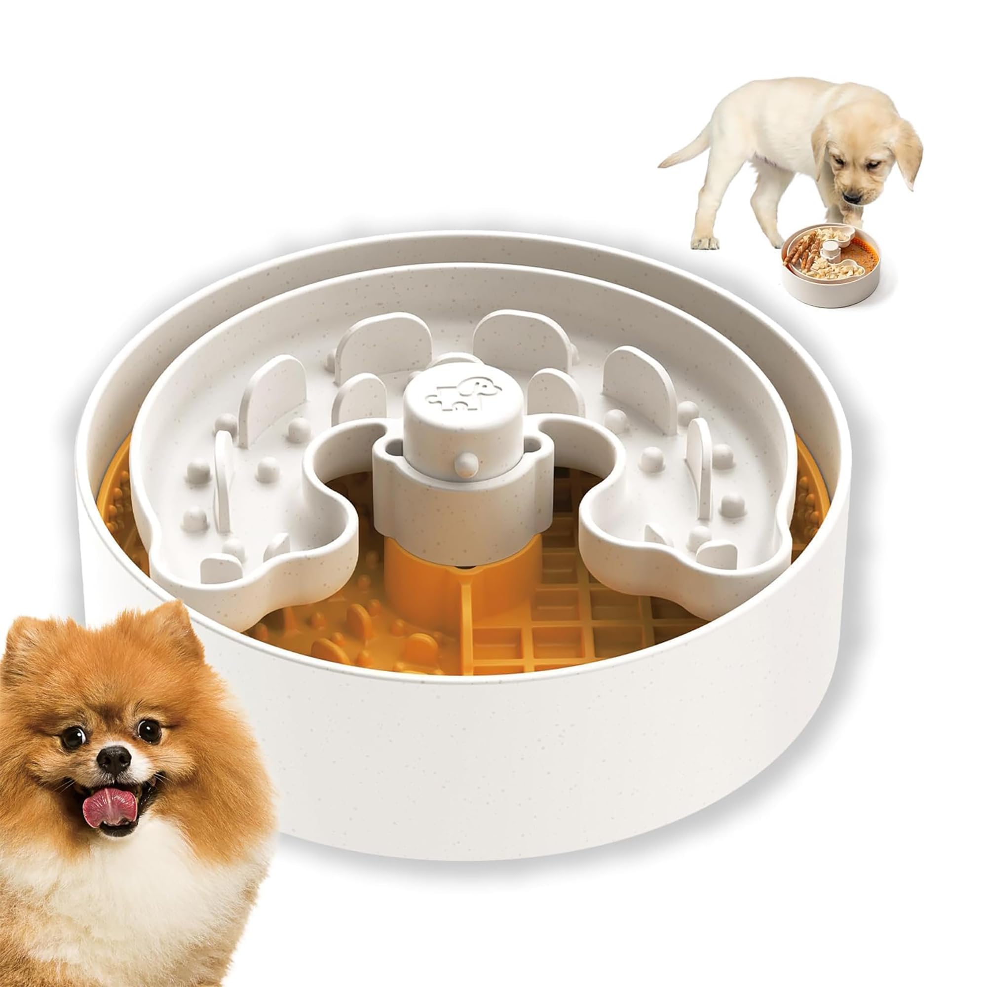 Puzzle Feeder tazón lento para perros promueve comer despacio.