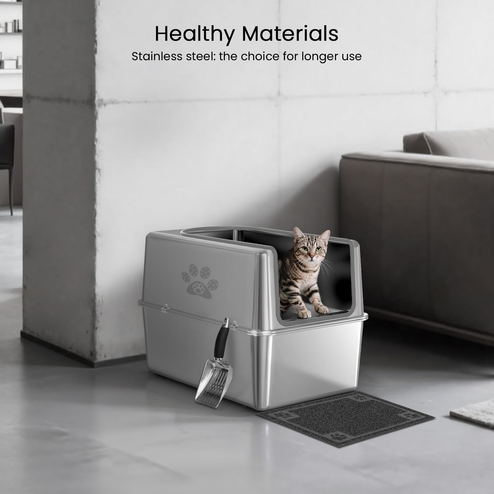 PWTAA caja XL para dos gatos, espacio amplio para confort