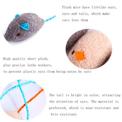 Q.Y.HOME ratón peluche resistente para mordisqueo y juego duradero.