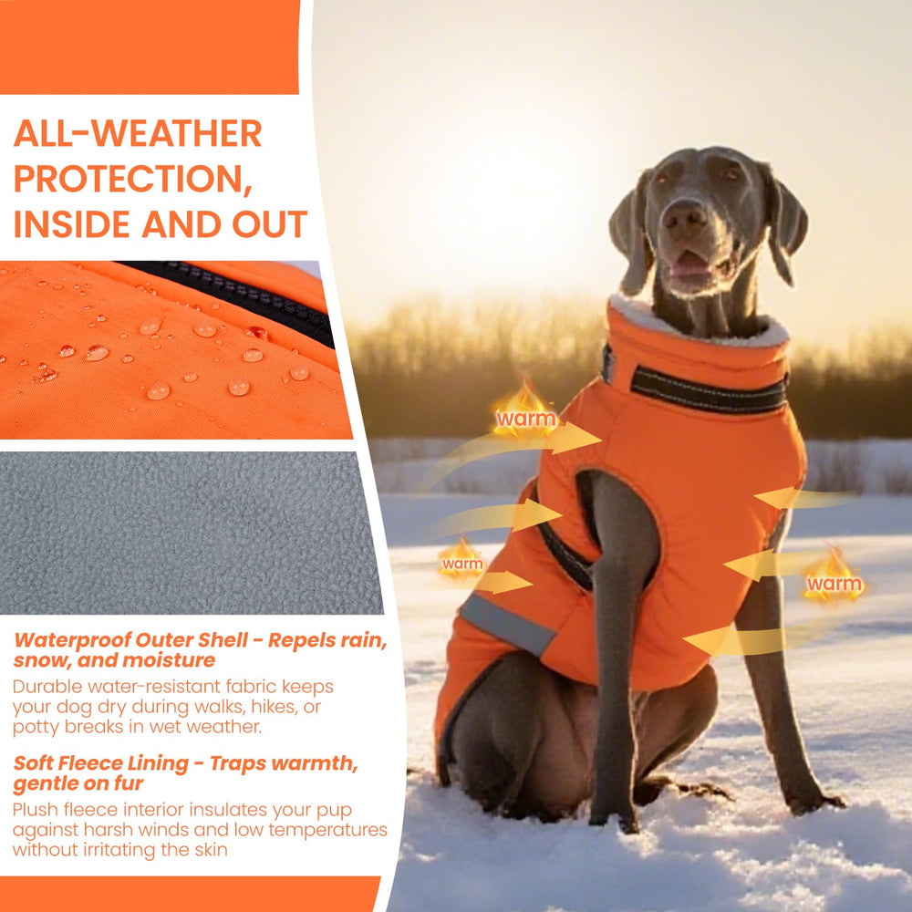 QBLEEV abrigo impermeable para perro, mantiene al animal seco en lluvia o nieve.