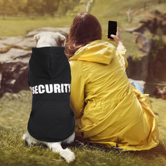QDYU dog hoodie espalda: impresión de seguridad duradera.