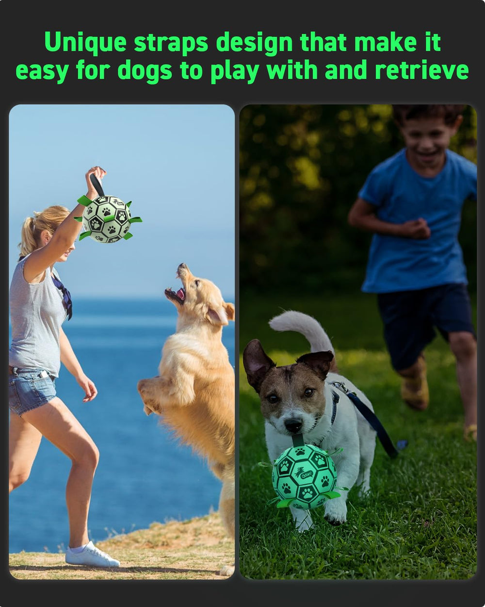 Pelota QDAN de poliuretano, duradera y suave para perros activos.