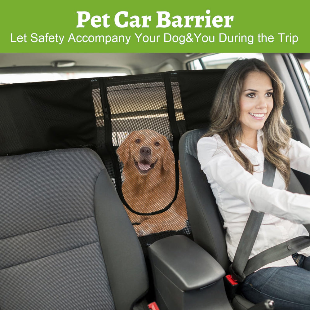 Barrera de red Q-DDOIT para perro con cuerda ajustable para ajuste seguro.