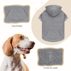 QDYU sudadera gris para perros, tabla de tallas para ajuste preciso.