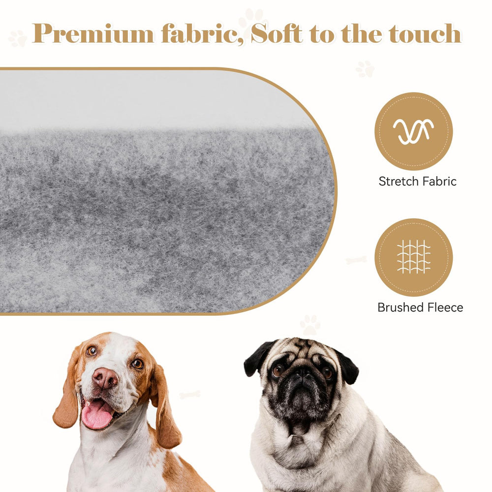 QDYU chaqueta gris para perros con costuras duraderas: resistente a juegos activos y lavados.