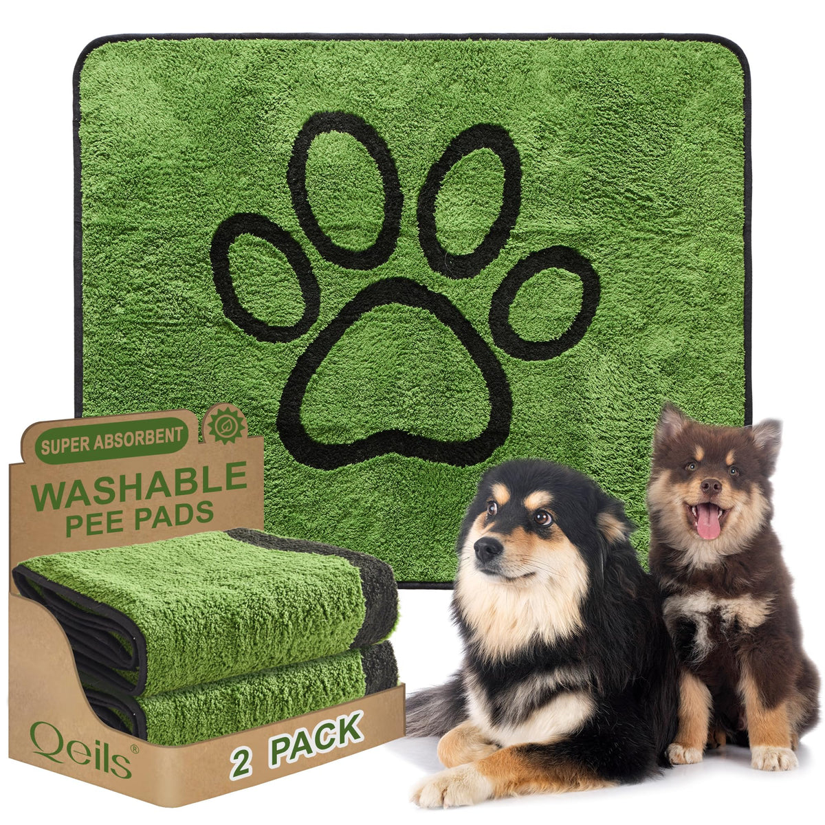 Qeils almohadillas para perros con núcleo absorbente de alto rendimiento.