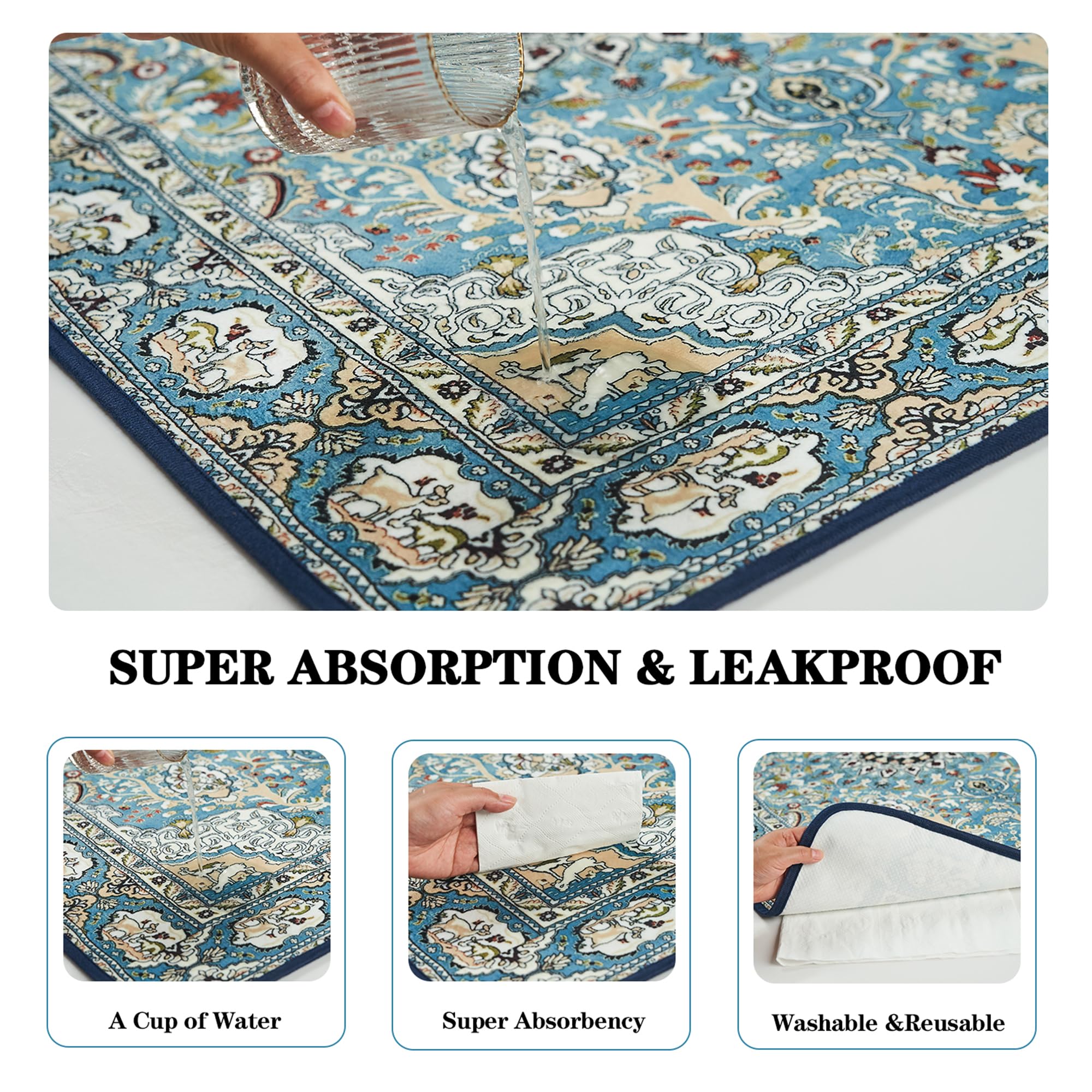 Cuatro capas absorbentes de Qeils que protegen suelos y reducen derrames.