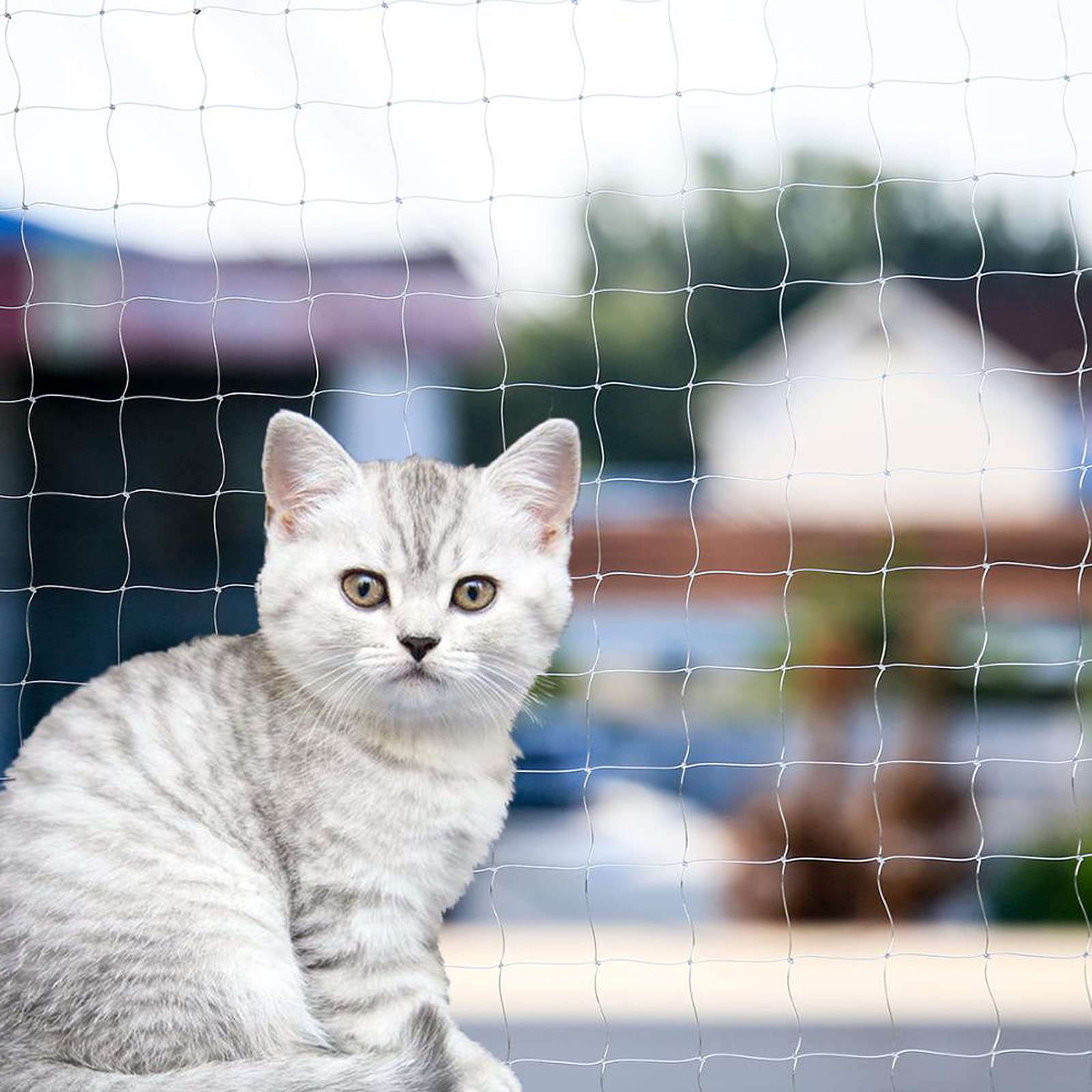 Qesonoo Balcon Gatos Anticaida Transparente: seguridad para jugar en altura.