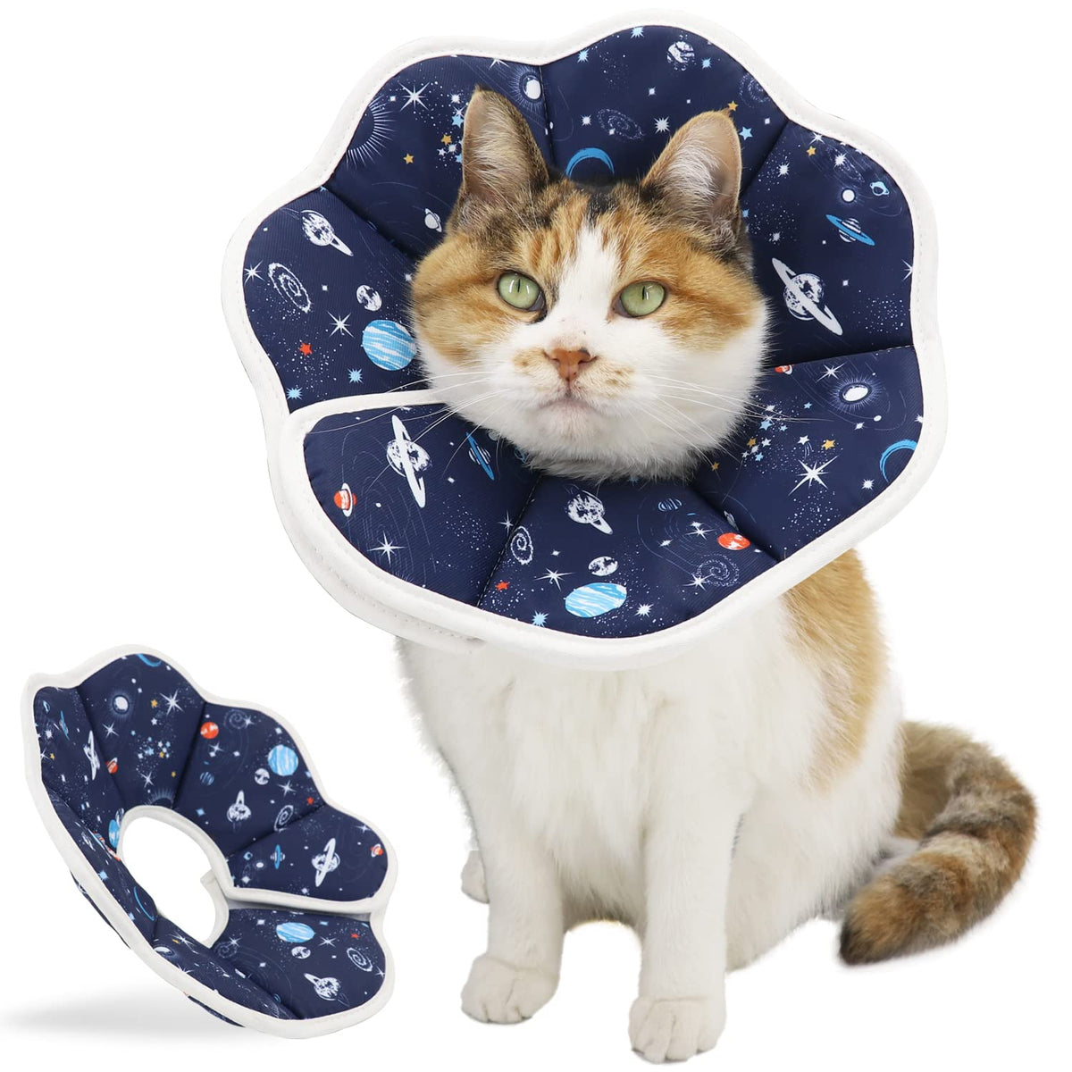 QIYADIN Cono de recuperación con tejido de alta densidad, cómodo para gatos.