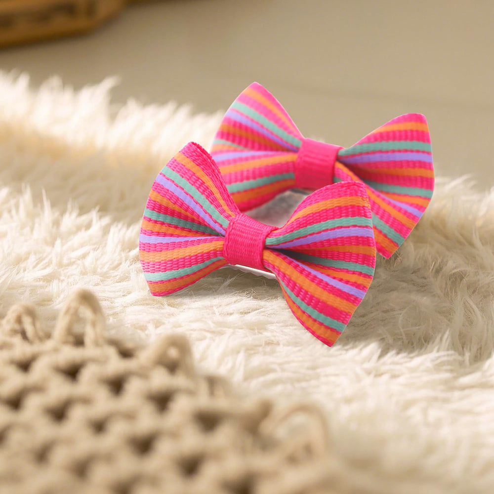 Lazo para pelo QingHan multicolor para perrito, variedad para cada ocasión.