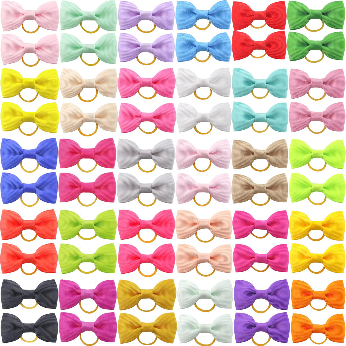 Lazo QingHan para pelo de perro de 2 pulgadas en colores vivos, ideal para peinados diarios.
