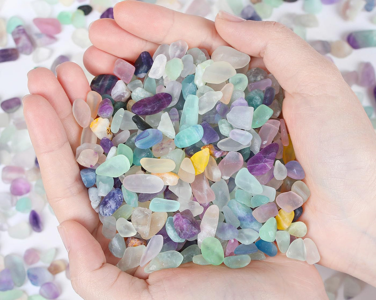 QINJIEJIE fluorita para acuario, gravilla pulida, decoración limpia.