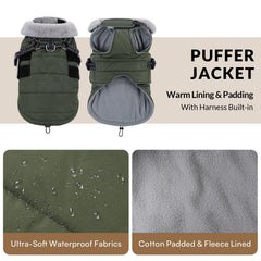 Queenmore chaqueta impermeable para perro, protección contra lluvia y nieve.