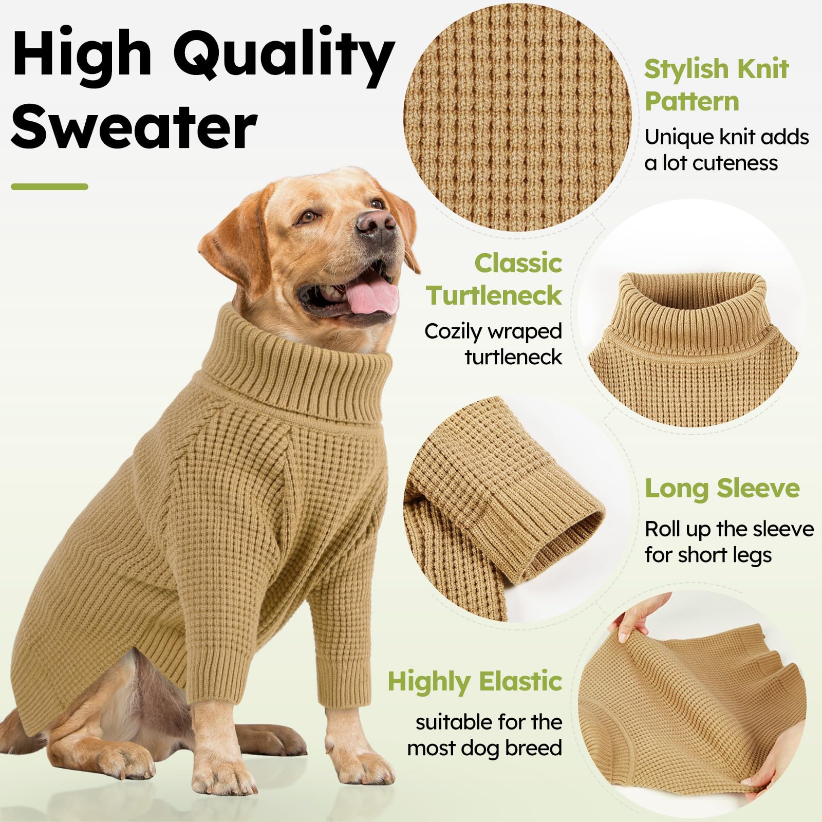 Sudadera Queenmore para gato con cuello alto y mangas, estilo y calidez.