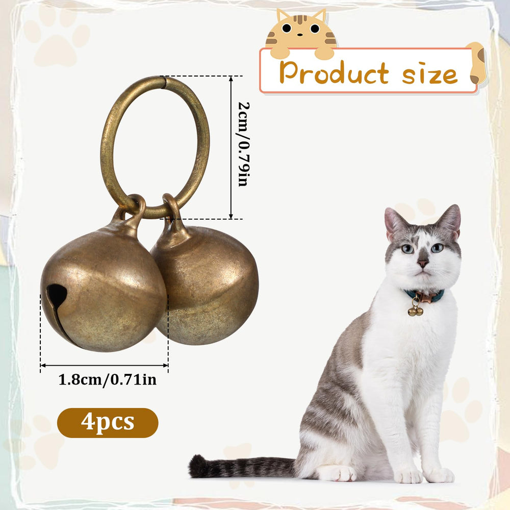 Campana de cobre Qulkws para collar de gato, aviso de movimiento.