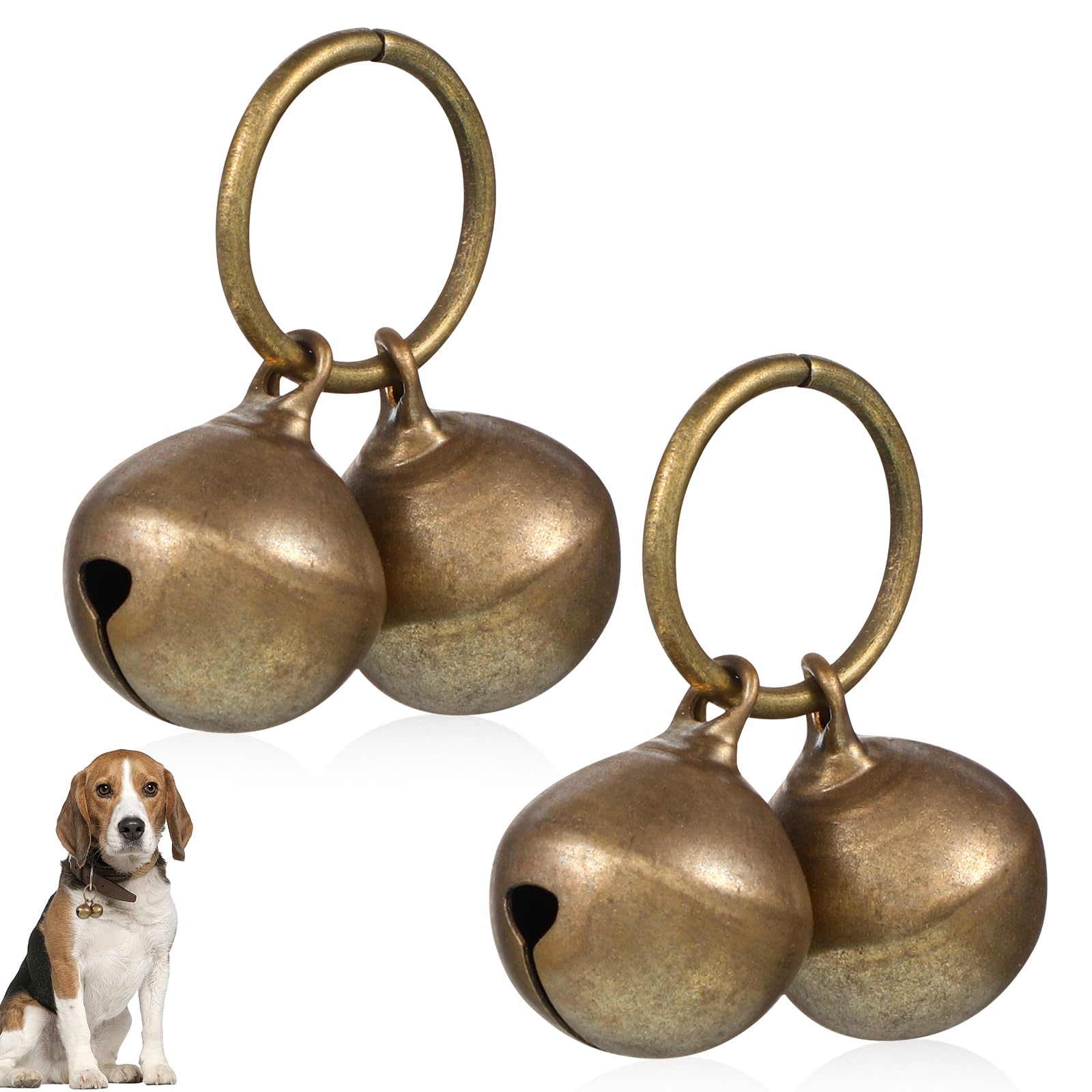 Campana de cobre Qulkws para collar de perro, localización fácil.