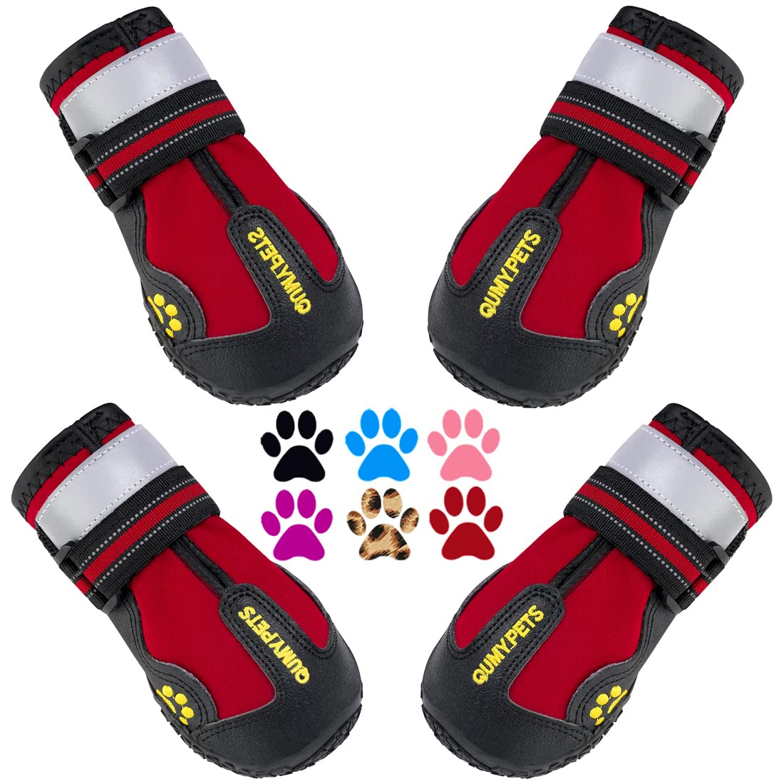 Botas QUMY para perros grandes con ajuste seguro para paseo