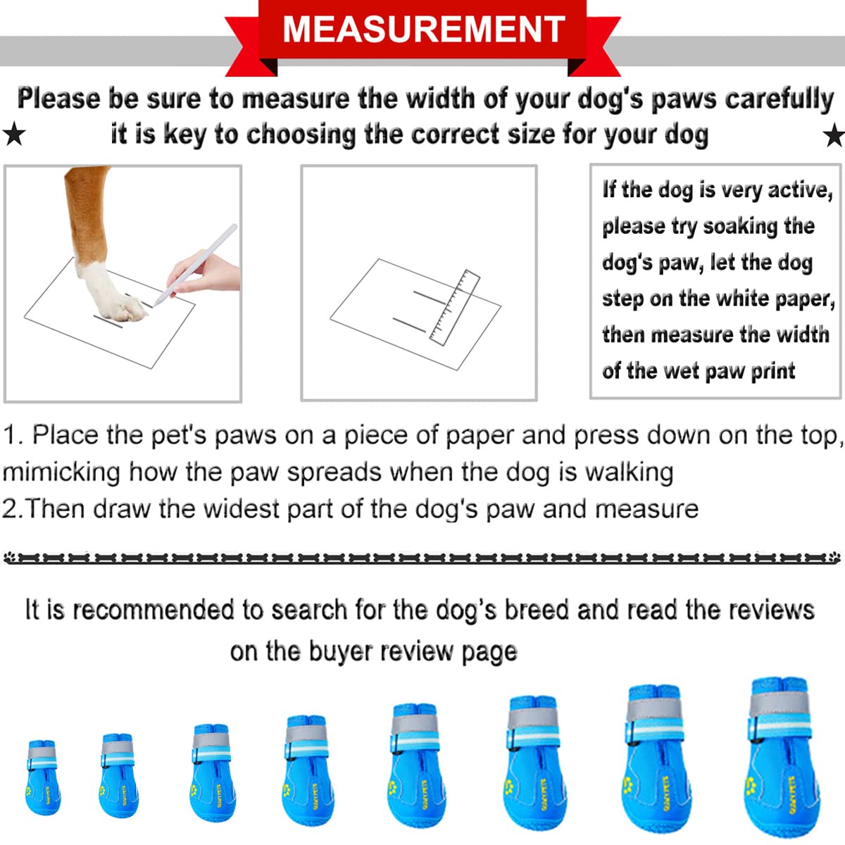 QUMY botas para perros con cierre ajustable garantizan calce cómodo y seguro.