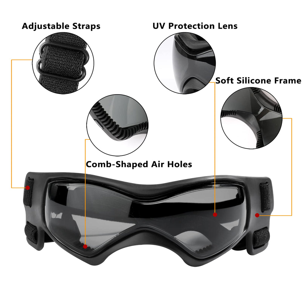 Gafas para perro QUMY antiempañamiento, ideales para viajes en coche.