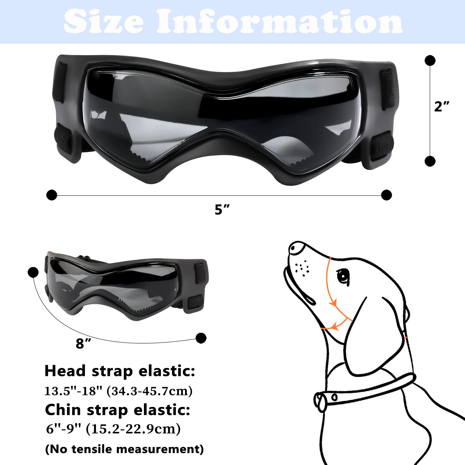 Gafas para perro QUMY con anti niebla para mayor claridad