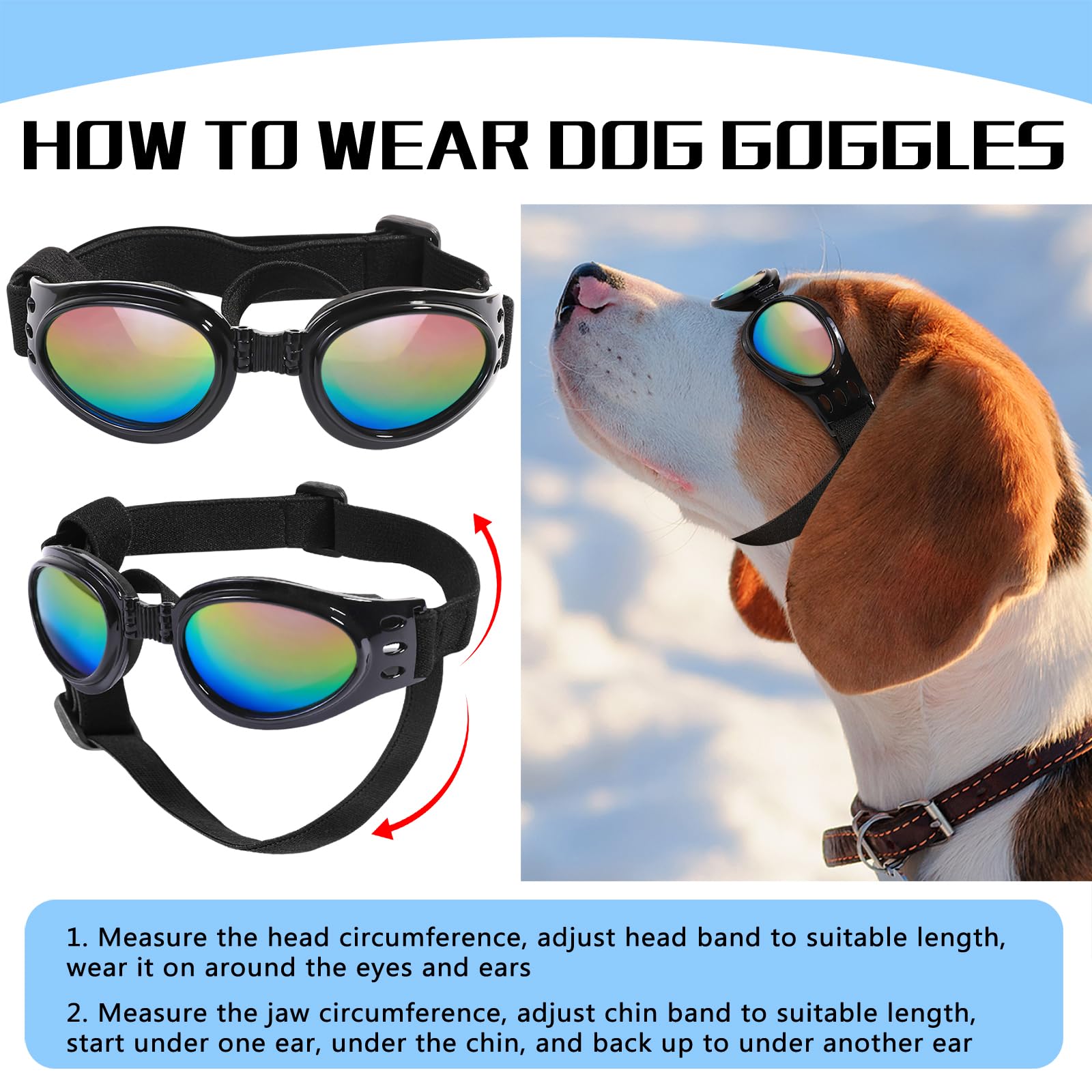 Gafas QUMY para perro con protección UV para días soleados