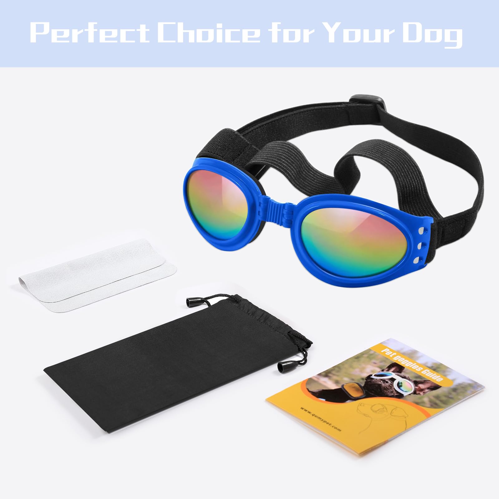 QUMY gafas para perros para uso exterior, duraderas y cómodas