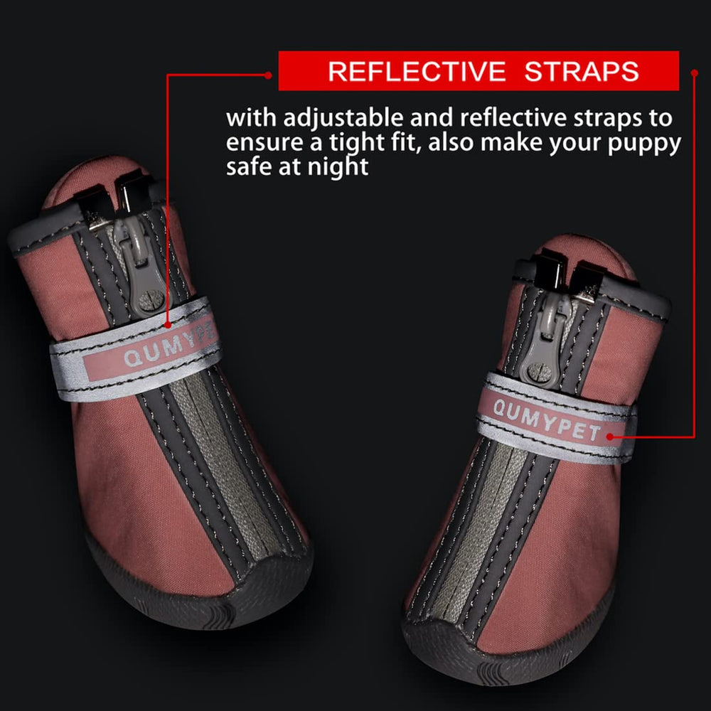 Protección de patas QUMY para inviernos fríos y pavimentos calientes.