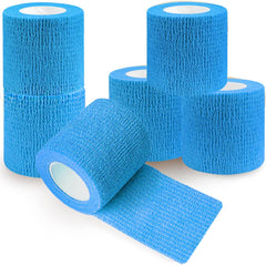 Venda cohesiva autoadhesiva QUMY de 6 rollos para primeros auxilios.