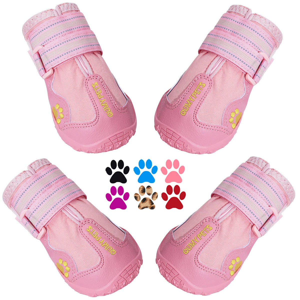 QUMY zapato para perro con ajuste rápido para ponérselo fácilmente.