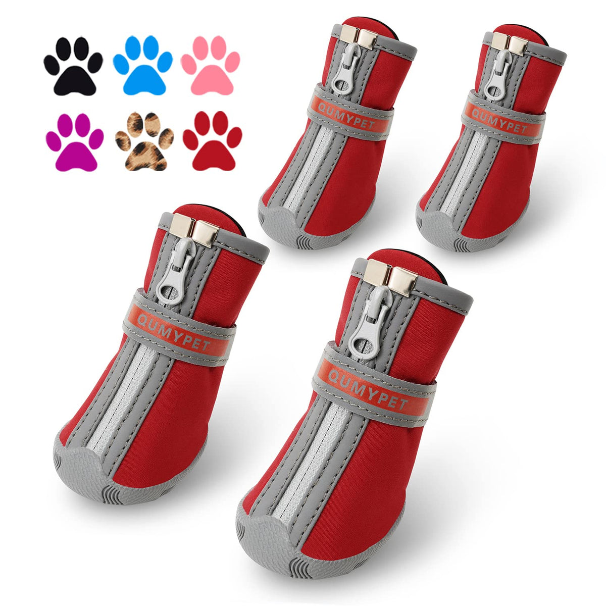 QUMY zapatos para perros con cierre ajustable, protegen las patitas al salir de casa.