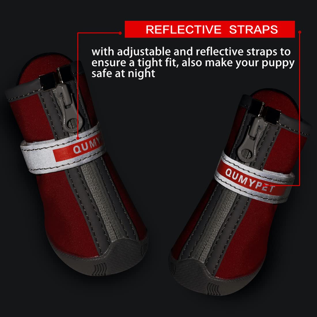 QUMY zapatos ofrecen comodidad suave, protegen las patas en paseos largos.
