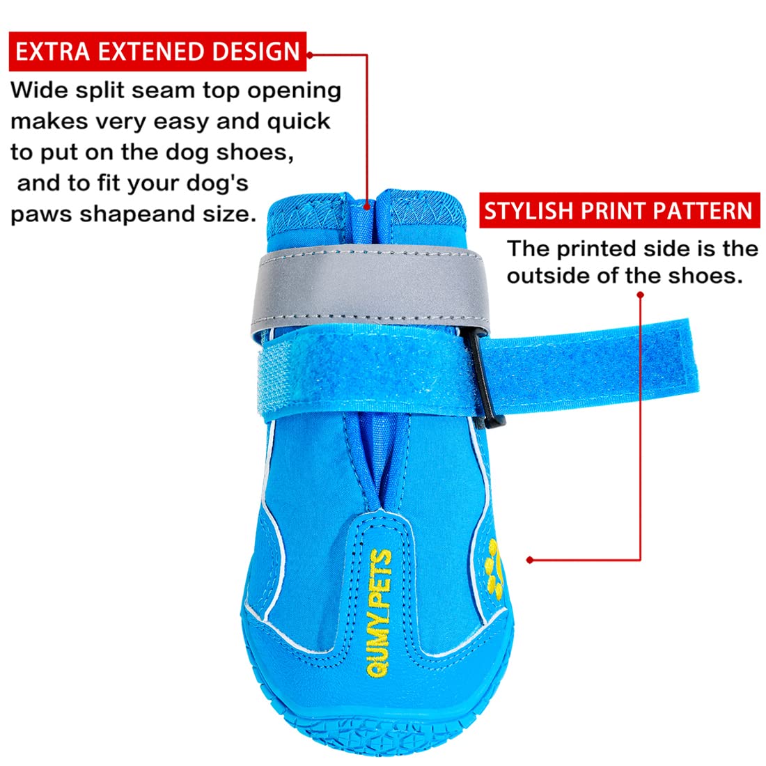 QUMY zapato para perro suela-antideslizante para mayor tracción
