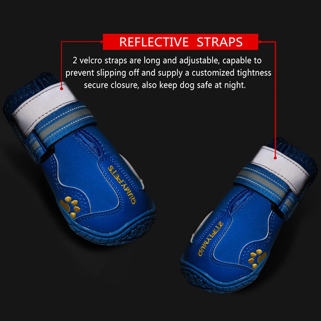 QUMY zapatos para perros, bordado de patita, aspecto encantador y fácil de lavar.