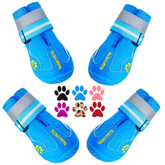 QUMY zapatos para perros grandes con ajuste reflectivo ofrecen mejor visibilidad y agarre.