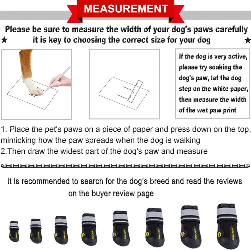 QUMY zapatos para perros grandes con correas ajustables y reflectantes para visibilidad.