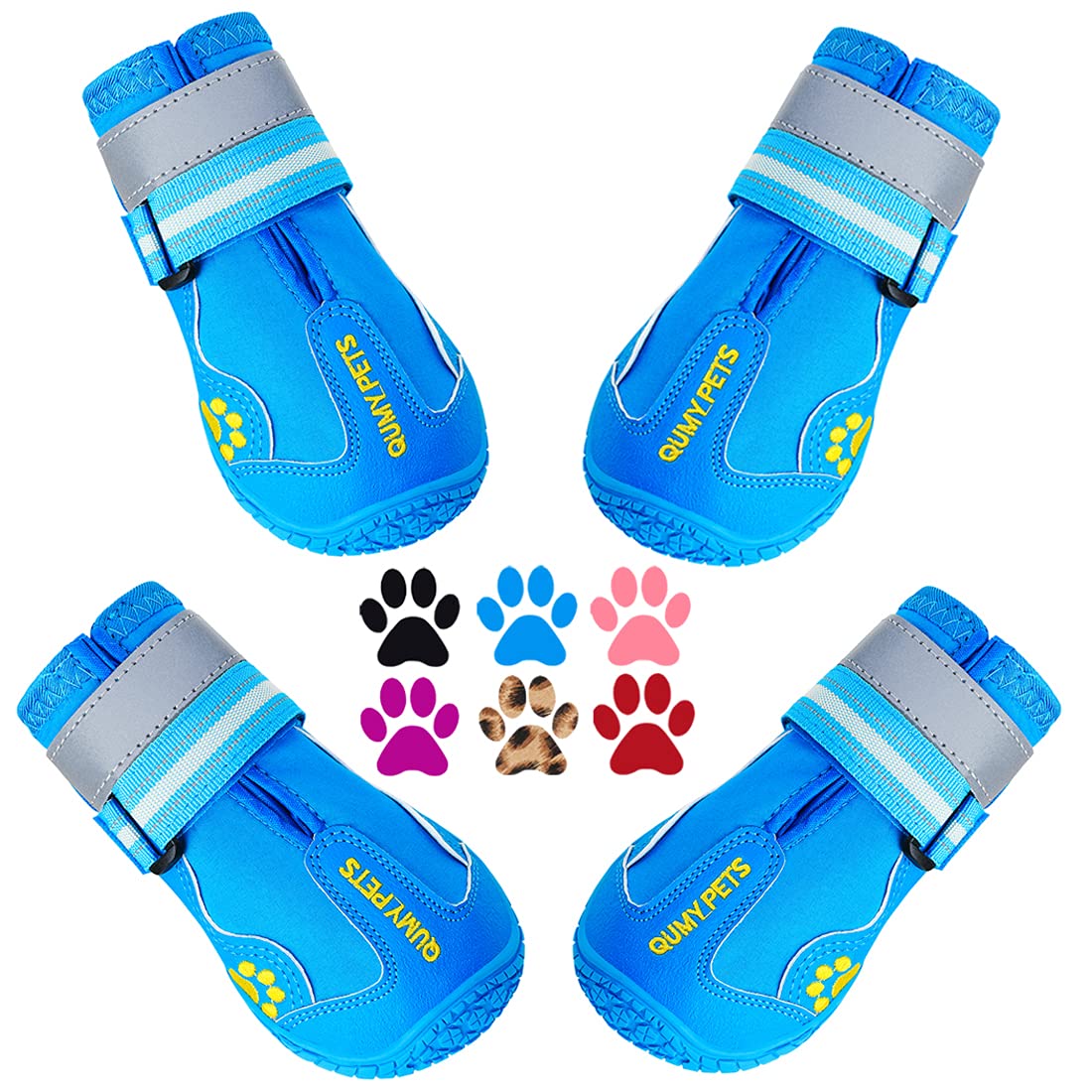QUMY zapatos para perros grandes: toma medidas de las patas para un ajuste correcto.