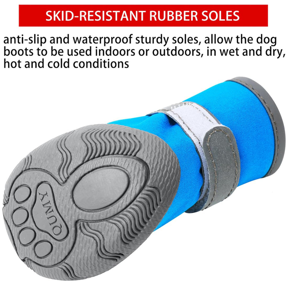 Protección impermeable para patitas en lluvia ligera.