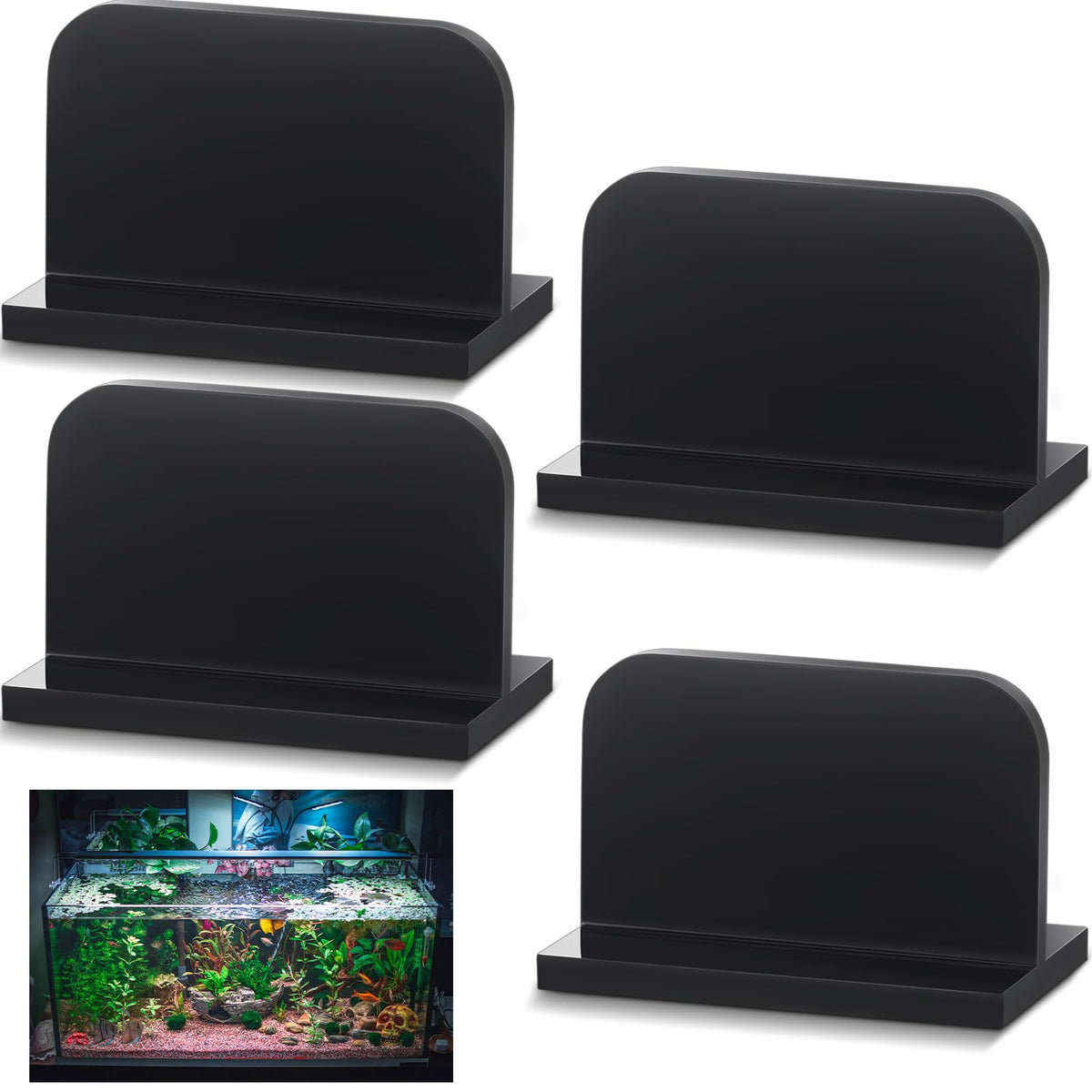 Manijas de tapa para acuario Qunclay, cuatro piezas, fáciles de reemplazar