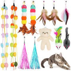 QUOZUO recambios de plumas para varita de gato, juego interactivo