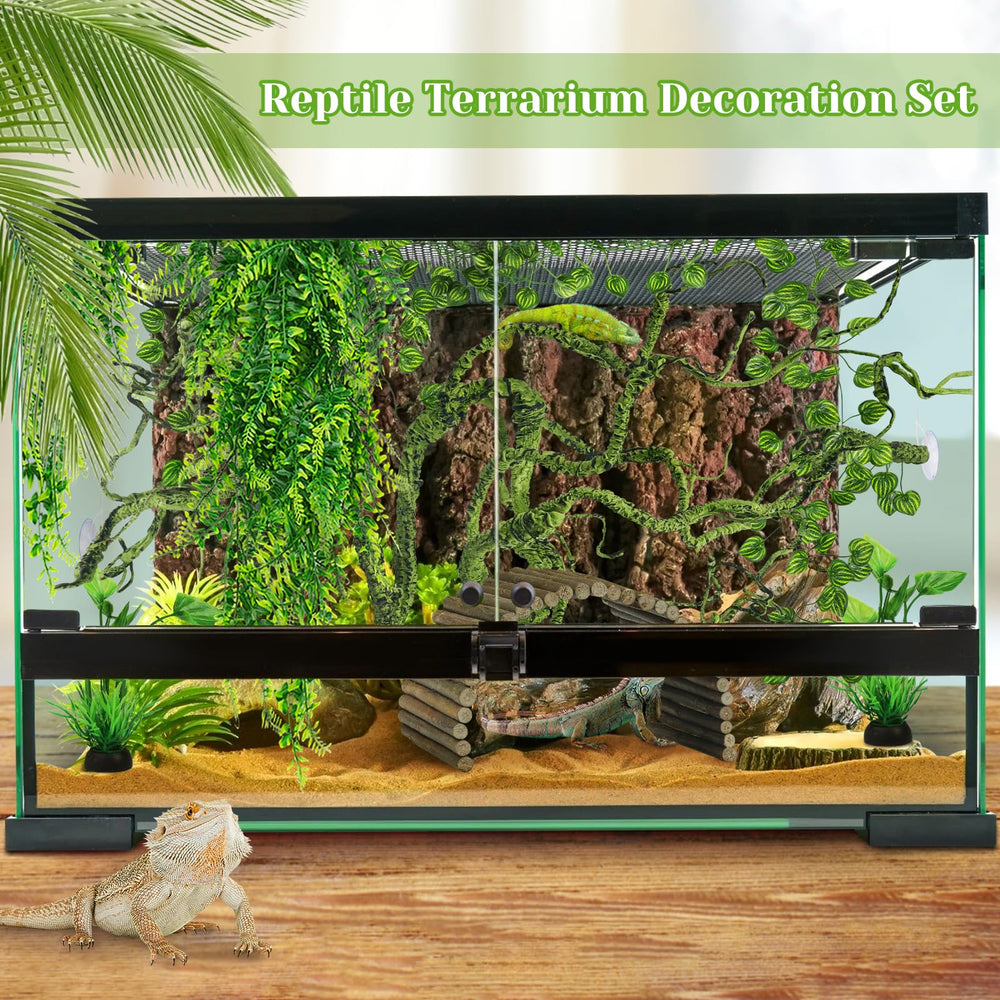 QUOZUO decoración de hábitat: embellece y facilita exploración para reptiles.