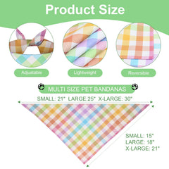 Bandana QUQULE para perro mostrando tallas disponibles para un ajuste cómodo.