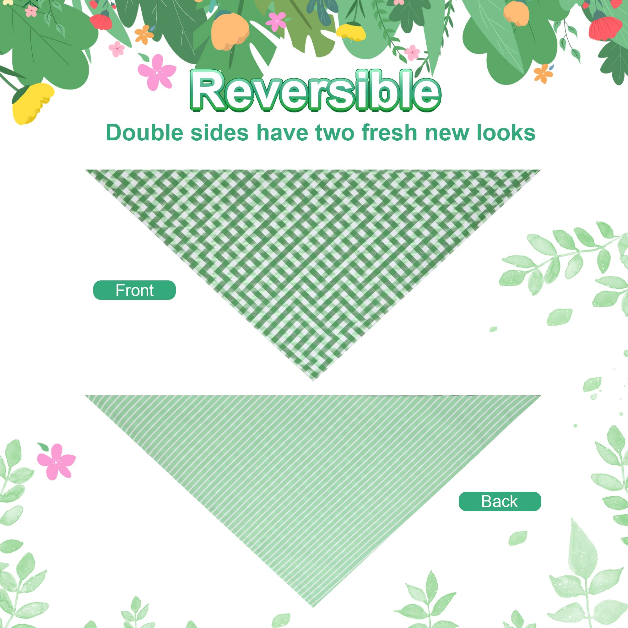 Bandana QUQULE verde grande, ideal para sesiones de fotos y paseos