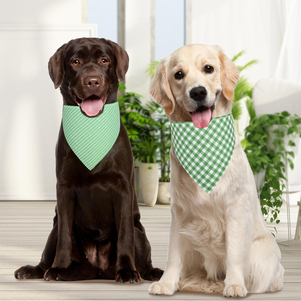 QUQULE bandana para perro verde XL, tela duradera y lavable para uso diario.