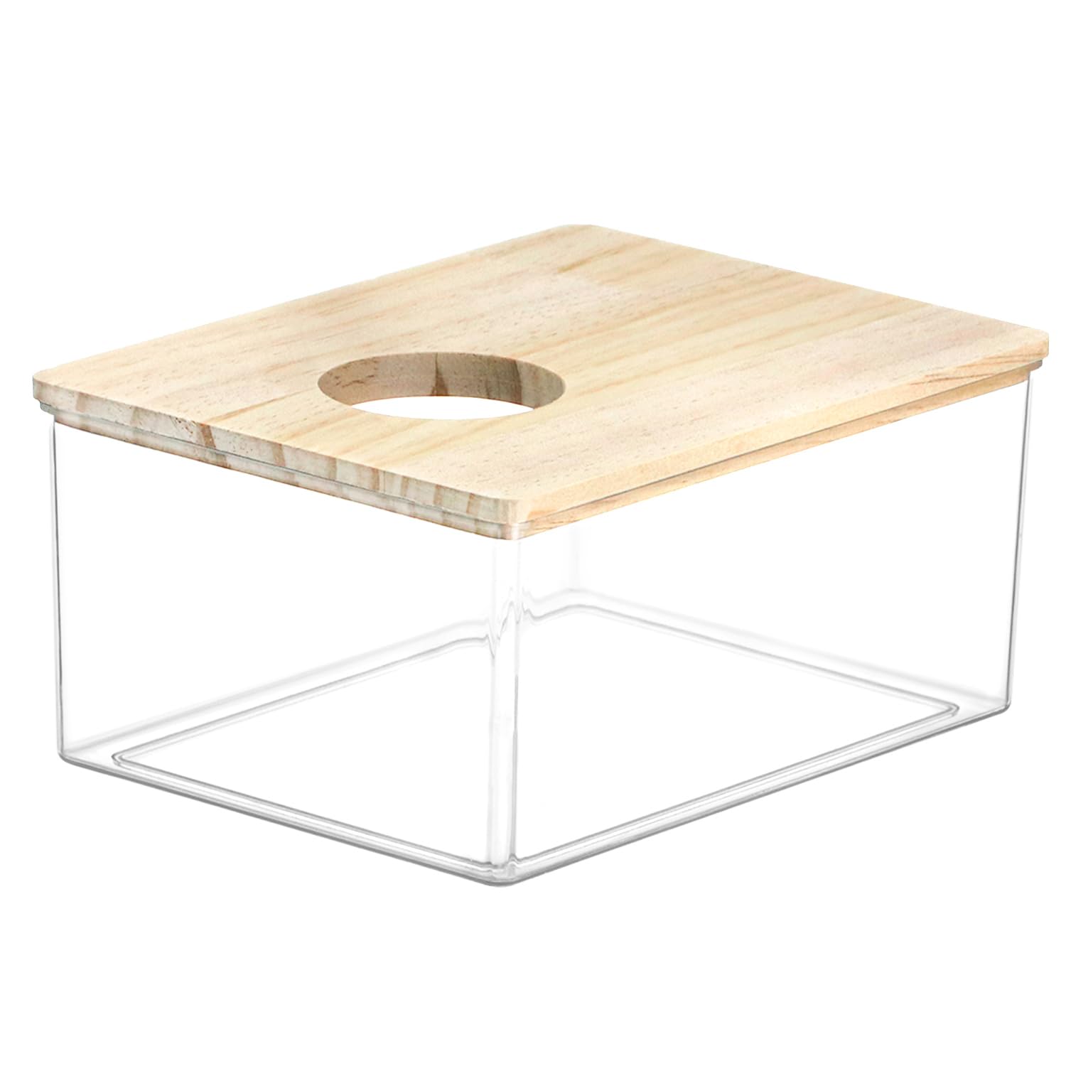 QWORK caja de baño para hámster con visión clara para observar el baño