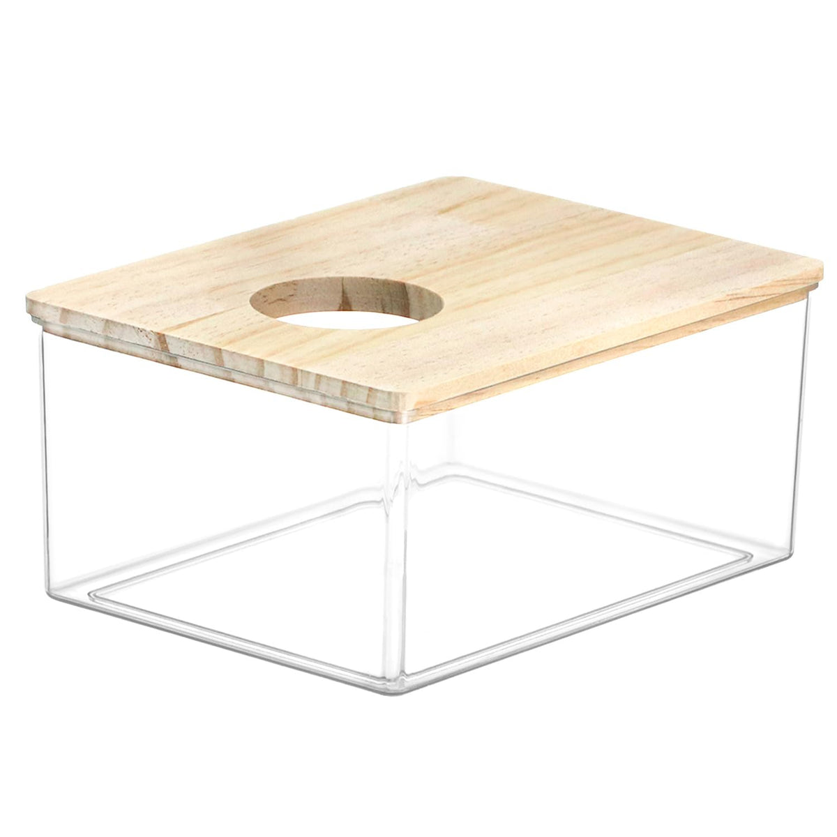QWORK caja de baño para hámster con visión clara para observar el baño