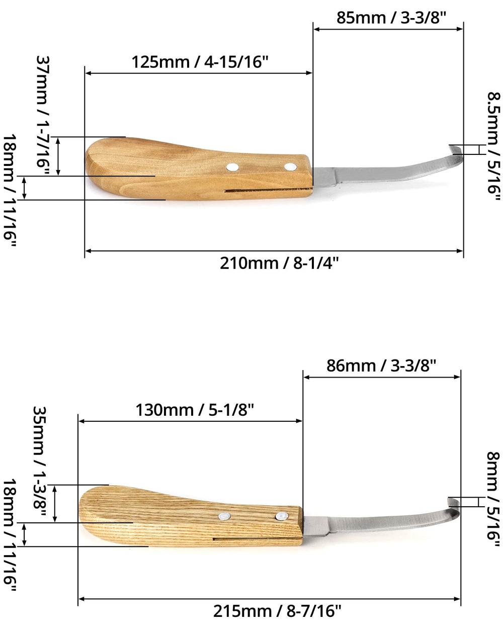 QWORK Hoof Cutter Set: diseño ergonómico que facilita un agarre estable durante usos prolongados.